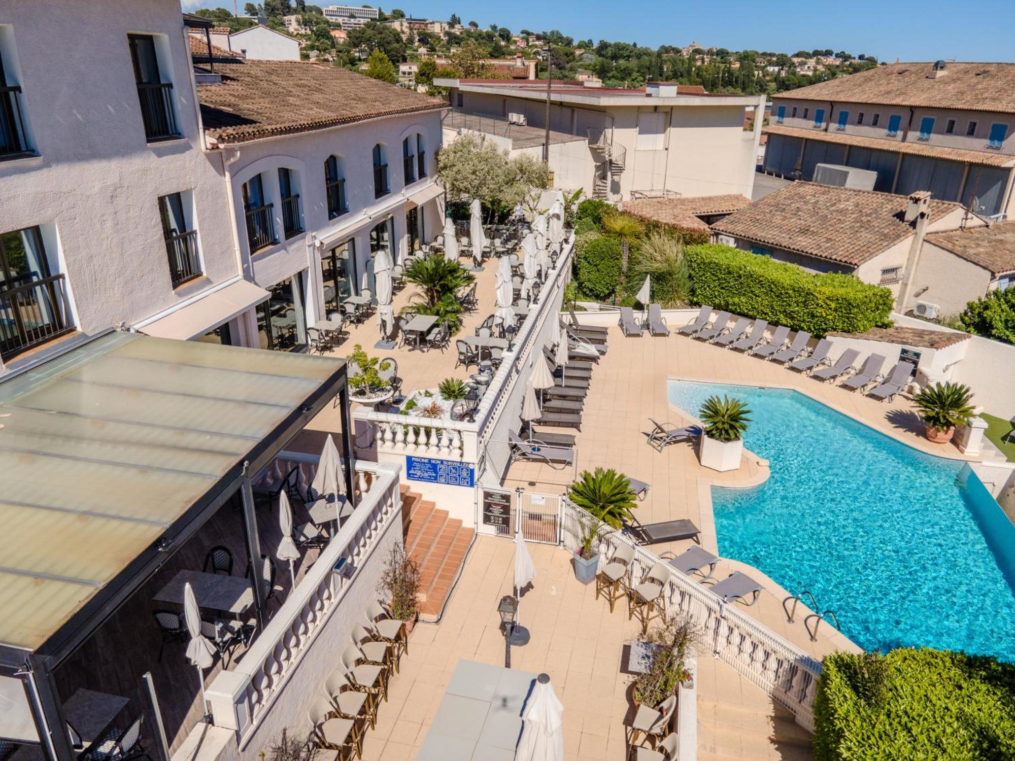 Hotel & Restaurant Perla Riviera Villeneuve-Loubet Exteriör bild